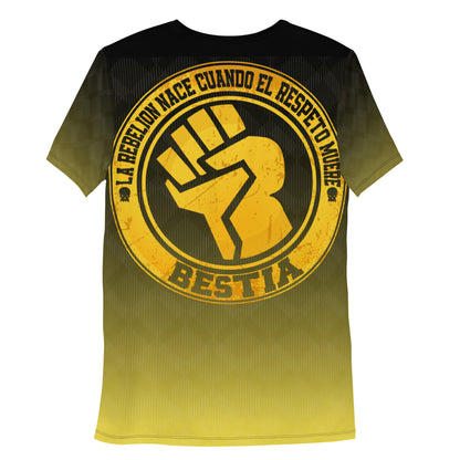 Bestia 666 Camiseta deportiva sublimada para hombre con estampado integral