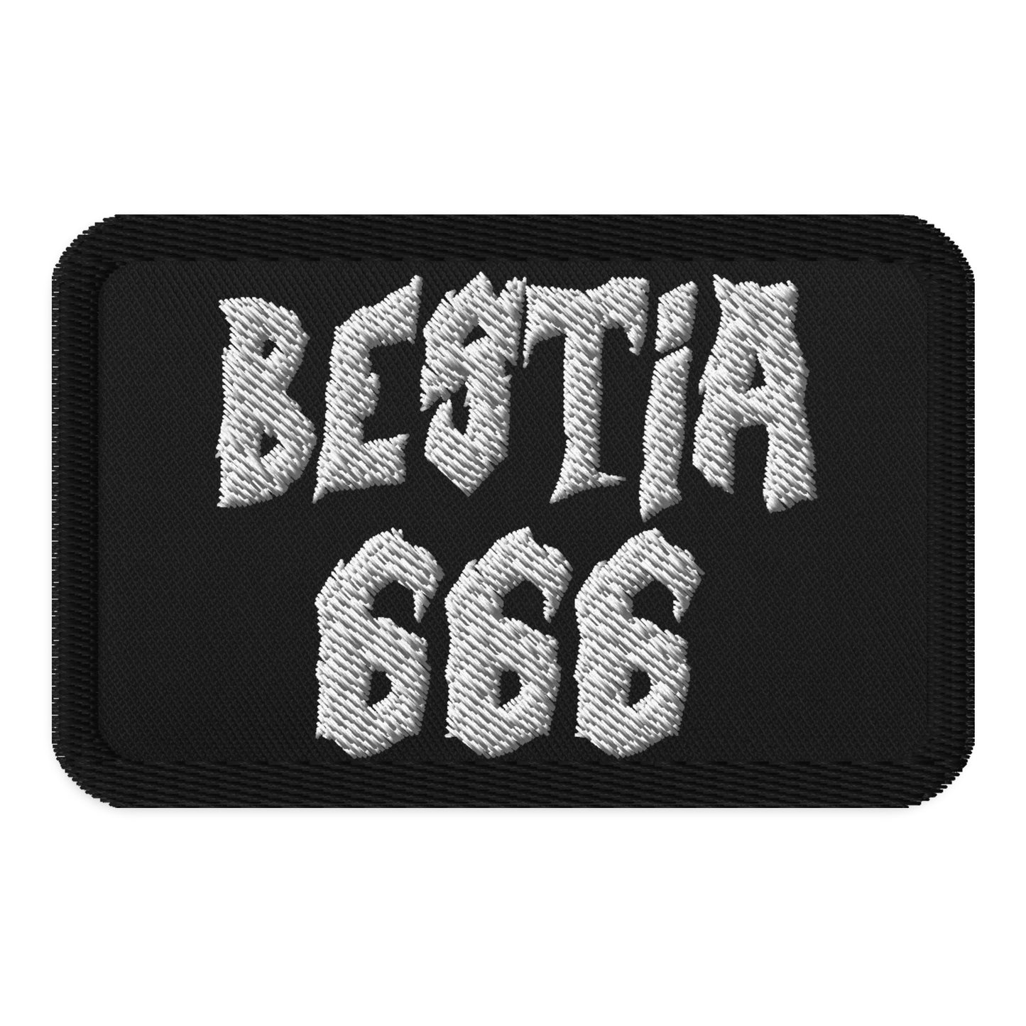 Bestia 666  White Embroidered patches