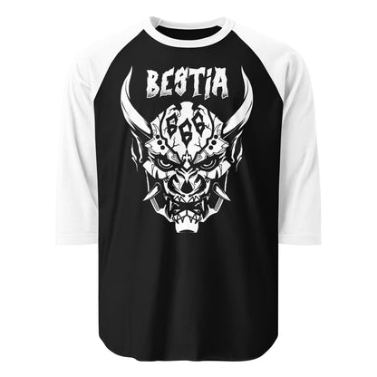 Bestia 666 camisa raglán manga 3/4