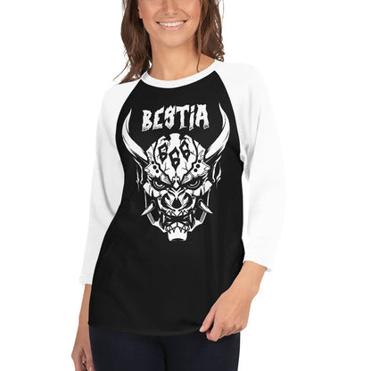 Bestia 666 camisa raglán manga 3/4