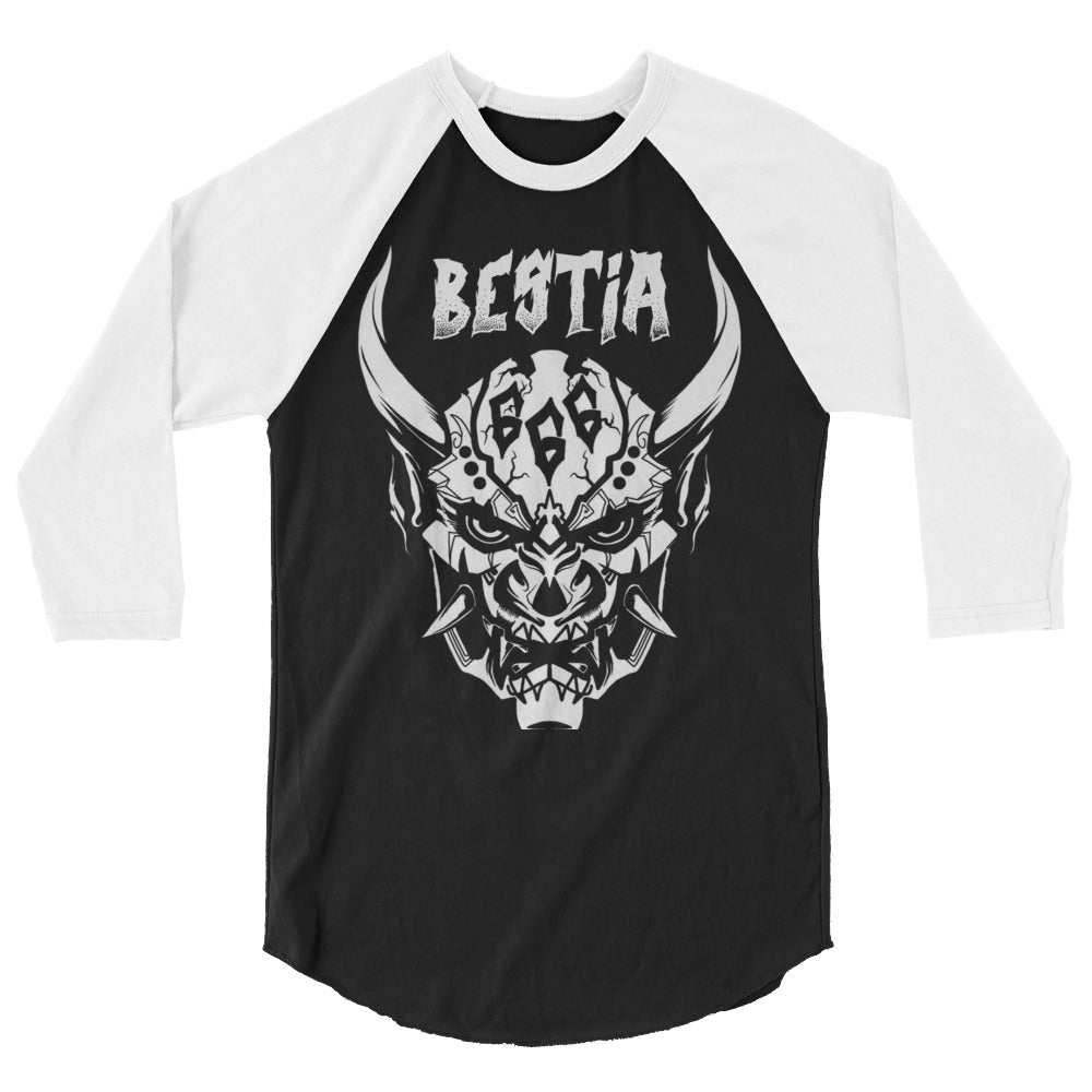 Bestia 666 camisa raglán manga 3/4